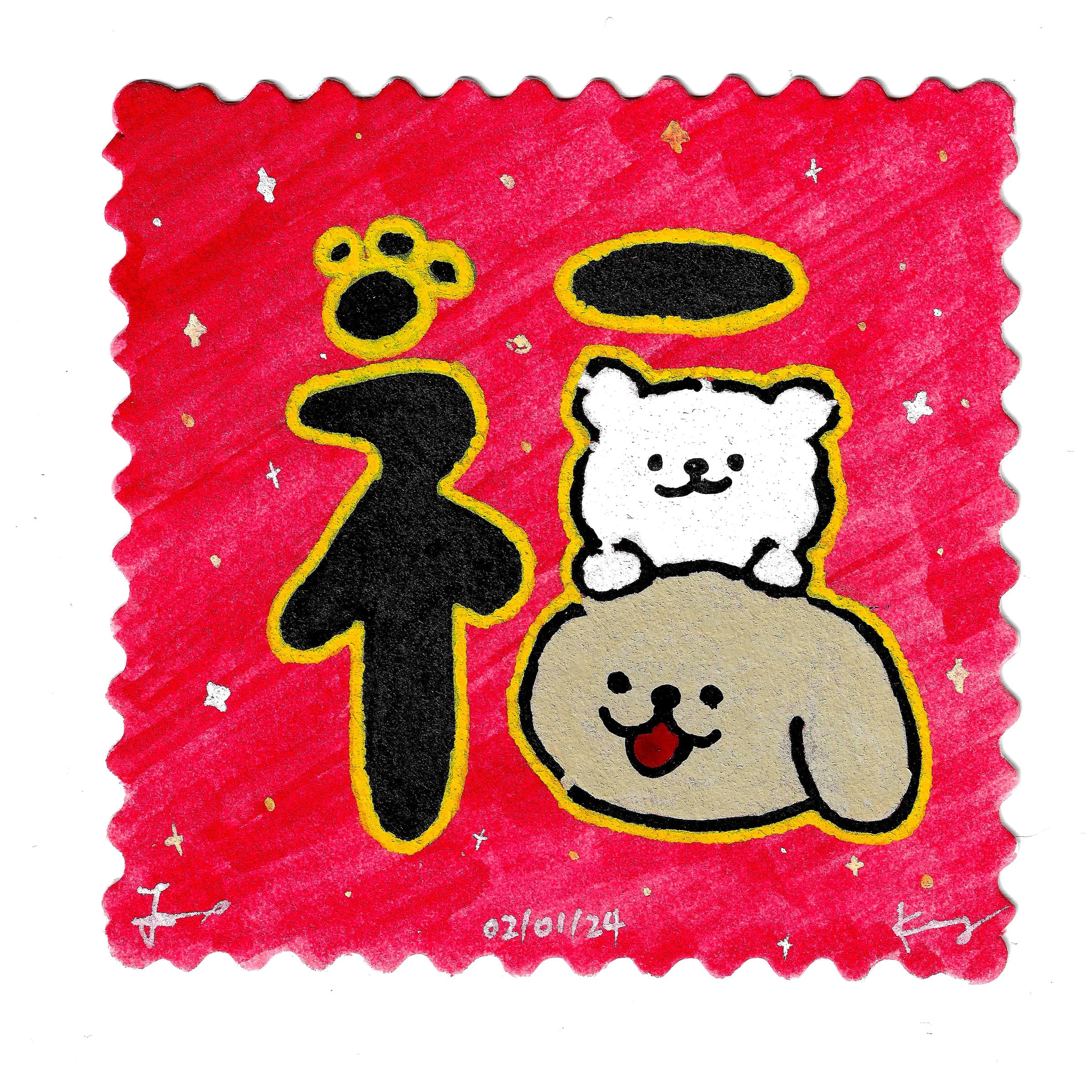 丙烯马克笔临摹 福